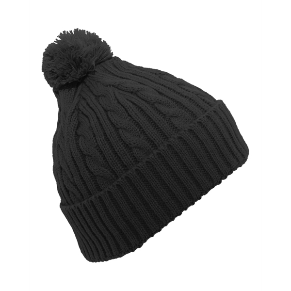 Pacific Headwear Cable Knit Pom-Pom Beanie - Pacific Headwear Cable Knit Pom-Pom Beanie - Image 13 of 19