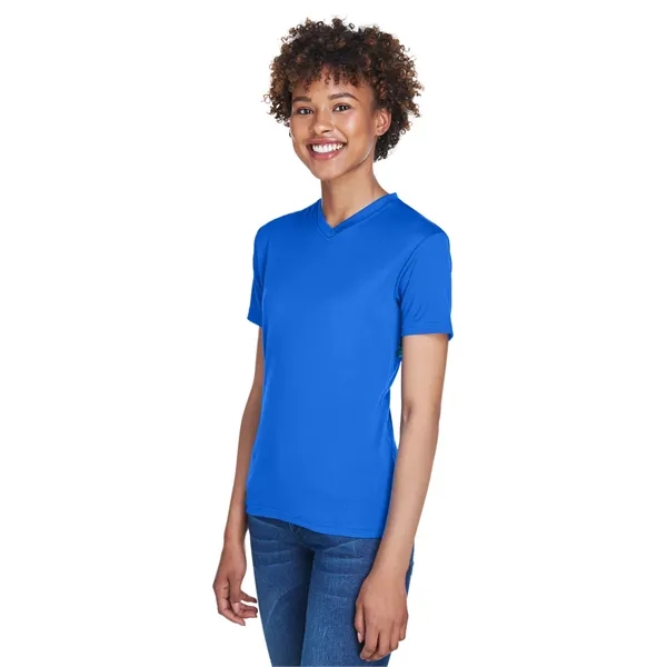 UltraClub Ladies' Cool & Dry Sport V-Neck T-Shirt - UltraClub Ladies' Cool & Dry Sport V-Neck T-Shirt - Image 1 of 14