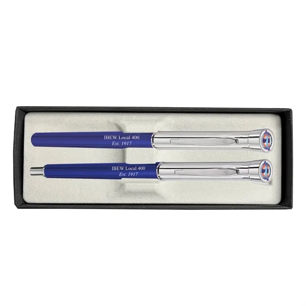 Monogram Collection - USA Logo Dome Pen & Pencil Set - Monogram Collection - USA Logo Dome Pen & Pencil Set - Image 0 of 4