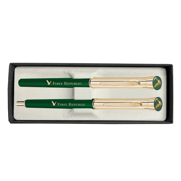 Monogram Collection - USA Logo Dome Pen & Pencil Set - Monogram Collection - USA Logo Dome Pen & Pencil Set - Image 0 of 4
