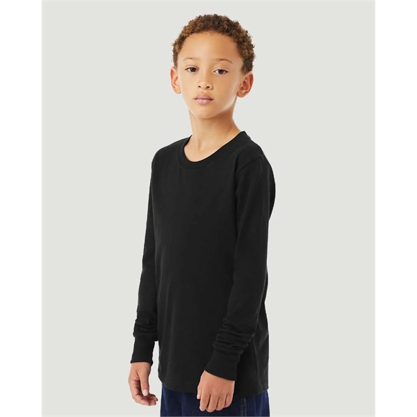BELLA + CANVAS Youth Heather CVC Long Sleeve Tee - BELLA + CANVAS Youth Heather CVC Long Sleeve Tee - Image 2 of 26