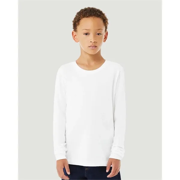 BELLA + CANVAS Youth Heather CVC Long Sleeve Tee - BELLA + CANVAS Youth Heather CVC Long Sleeve Tee - Image 3 of 26