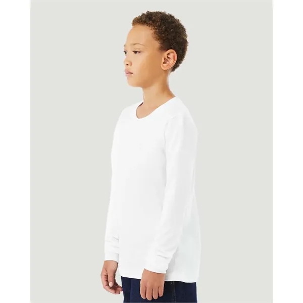 BELLA + CANVAS Youth Heather CVC Long Sleeve Tee - BELLA + CANVAS Youth Heather CVC Long Sleeve Tee - Image 5 of 26