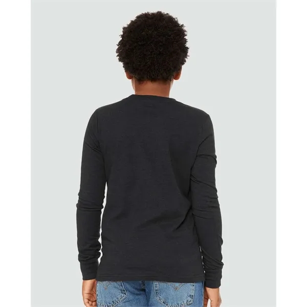 BELLA + CANVAS Youth Heather CVC Long Sleeve Tee - BELLA + CANVAS Youth Heather CVC Long Sleeve Tee - Image 10 of 26