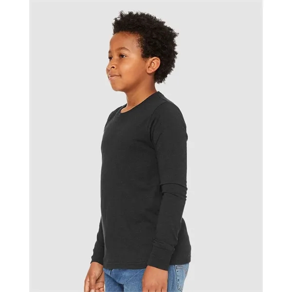 BELLA + CANVAS Youth Heather CVC Long Sleeve Tee - BELLA + CANVAS Youth Heather CVC Long Sleeve Tee - Image 11 of 26