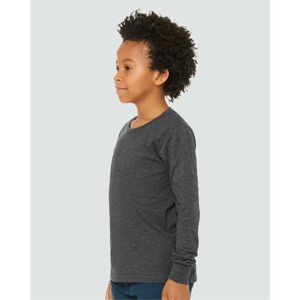 BELLA + CANVAS Youth Heather CVC Long Sleeve Tee - BELLA + CANVAS Youth Heather CVC Long Sleeve Tee - Image 14 of 26