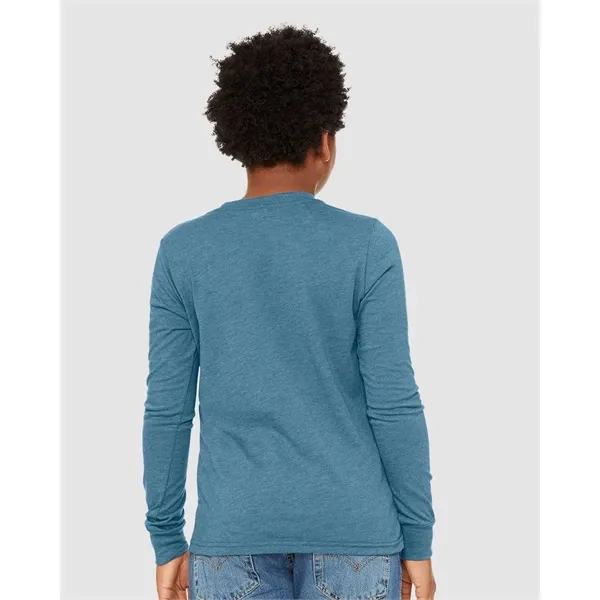 BELLA + CANVAS Youth Heather CVC Long Sleeve Tee - BELLA + CANVAS Youth Heather CVC Long Sleeve Tee - Image 16 of 26