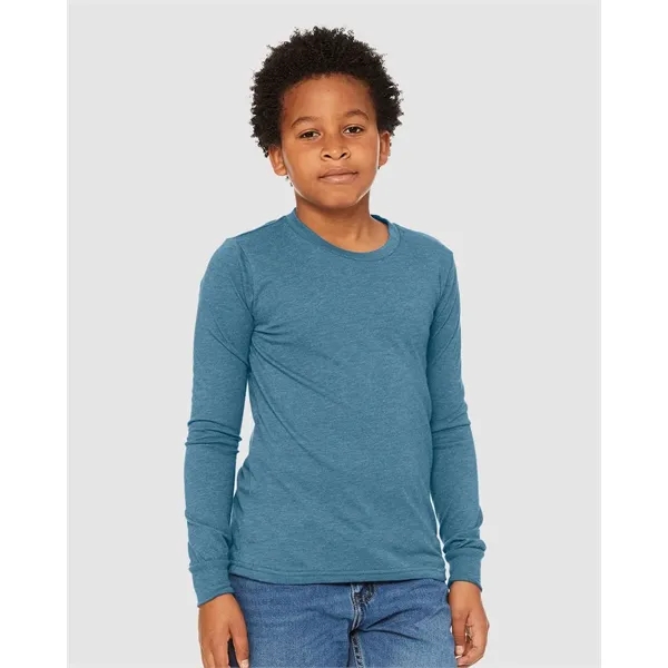 BELLA + CANVAS Youth Heather CVC Long Sleeve Tee - BELLA + CANVAS Youth Heather CVC Long Sleeve Tee - Image 15 of 26