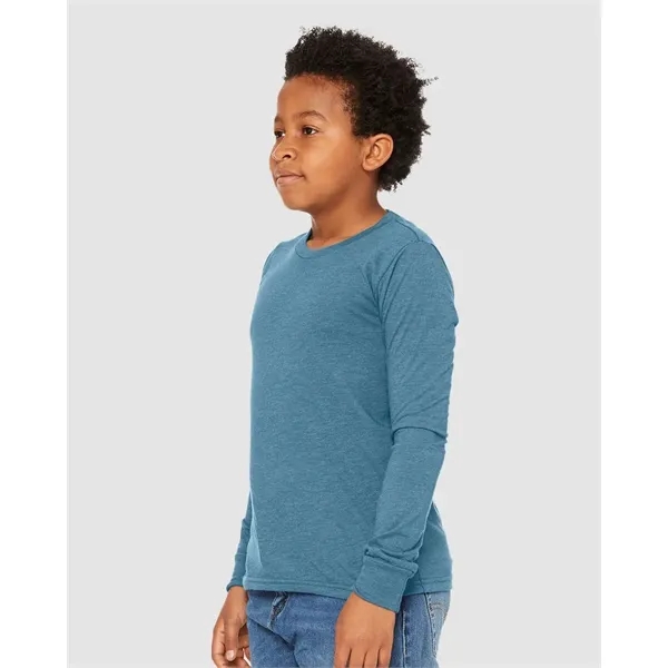 BELLA + CANVAS Youth Heather CVC Long Sleeve Tee - BELLA + CANVAS Youth Heather CVC Long Sleeve Tee - Image 17 of 26