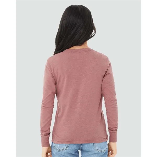 BELLA + CANVAS Youth Heather CVC Long Sleeve Tee - BELLA + CANVAS Youth Heather CVC Long Sleeve Tee - Image 19 of 26
