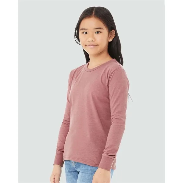 BELLA + CANVAS Youth Heather CVC Long Sleeve Tee - BELLA + CANVAS Youth Heather CVC Long Sleeve Tee - Image 20 of 26