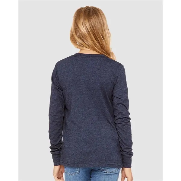 BELLA + CANVAS Youth Heather CVC Long Sleeve Tee - BELLA + CANVAS Youth Heather CVC Long Sleeve Tee - Image 22 of 26