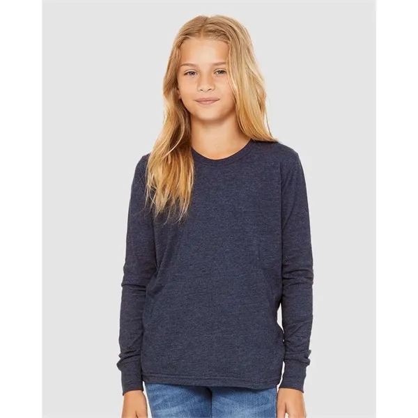 BELLA + CANVAS Youth Heather CVC Long Sleeve Tee - BELLA + CANVAS Youth Heather CVC Long Sleeve Tee - Image 21 of 26