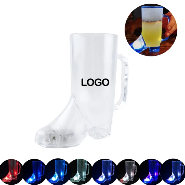 16 Oz Flashing Bar Boot Glass 8 Mode Led Light-Up Beer Mug - 16 Oz Flashing Bar Boot Glass 8 Mode Led Light-Up Beer Mug - Image 0 of 5