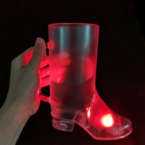 16 Oz Flashing Bar Boot Glass 8 Mode Led Light-Up Beer Mug - 16 Oz Flashing Bar Boot Glass 8 Mode Led Light-Up Beer Mug - Image 2 of 5
