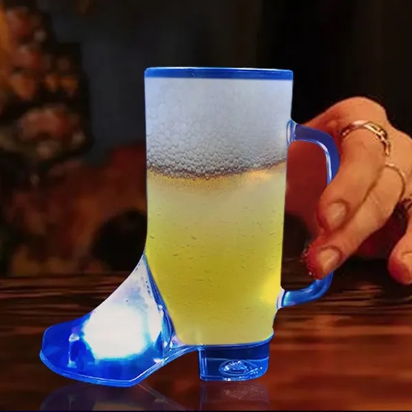 16 Oz Flashing Bar Boot Glass 8 Mode Led Light-Up Beer Mug - 16 Oz Flashing Bar Boot Glass 8 Mode Led Light-Up Beer Mug - Image 4 of 5
