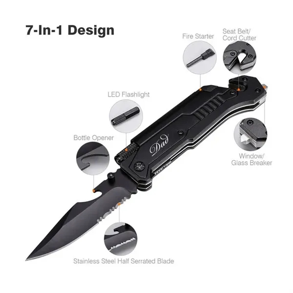 7 In 1 Multifunctional Outdoor Folding Knife - 7 In 1 Multifunctional Outdoor Folding Knife - Image 0 of 5