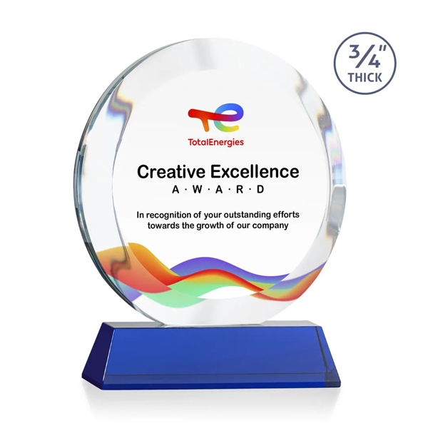 Gibralter VividPrint™ Award on Newhaven Base - Blue