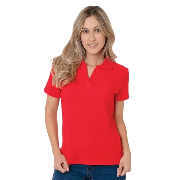 Bayside Ladies' USA Made Johnny Collar Polo - Bayside Ladies' USA Made Johnny Collar Polo - Image 9 of 11