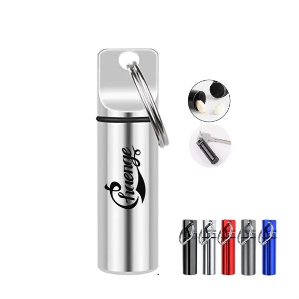 Small Portable Pill Box Keychain - Small Portable Pill Box Keychain - Image 0 of 4