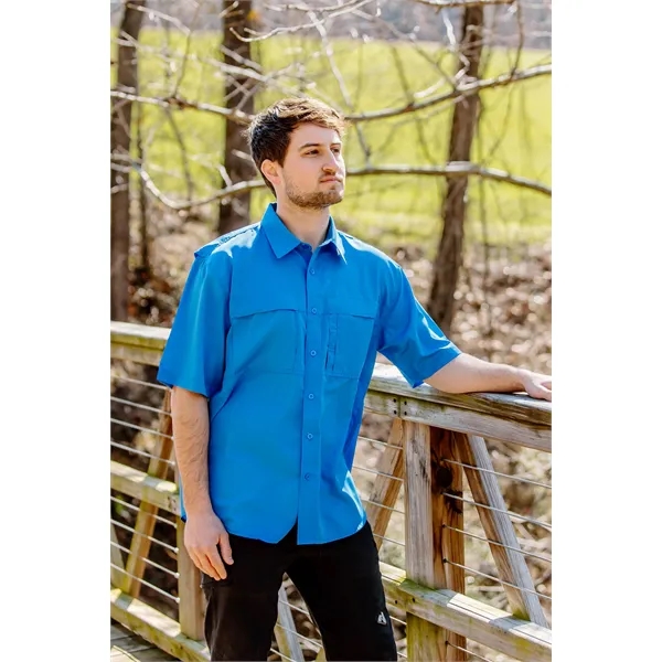 Men's Pescador Polyester Fishing Shirt-Short Sleeves - Men's Pescador Polyester Fishing Shirt-Short Sleeves - Image 7 of 20