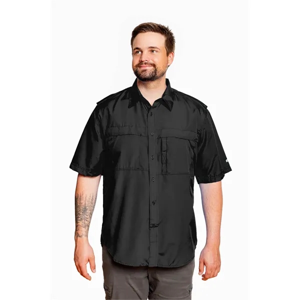 Men's Pescador Polyester Fishing Shirt-Short Sleeves Tall - Men's Pescador Polyester Fishing Shirt-Short Sleeves Tall - Image 0 of 12