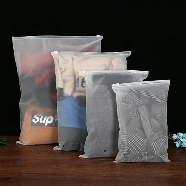 Custom Frosted Clothing Zip Bag - Custom Frosted Clothing Zip Bag - Image 1 of 8