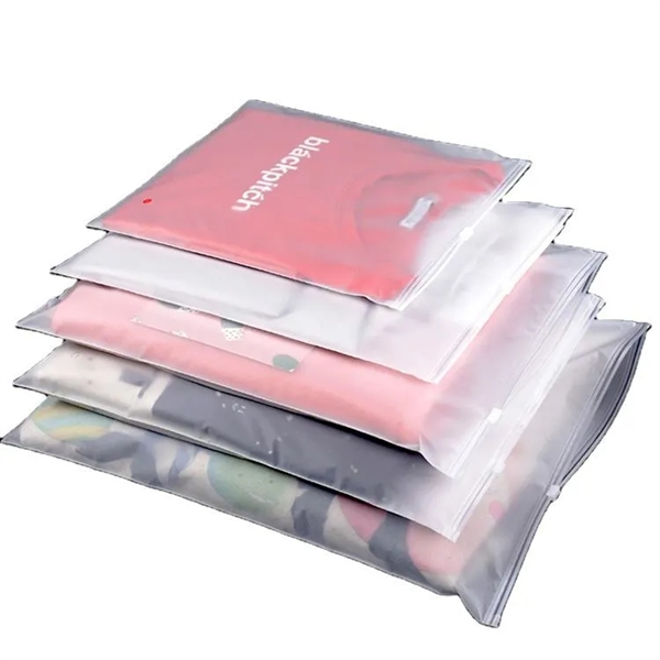 Custom Frosted Clothing Zip Bag - Custom Frosted Clothing Zip Bag - Image 4 of 8