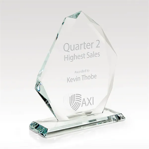 Tribute - Faceted Starphire Glass Award 7.5"