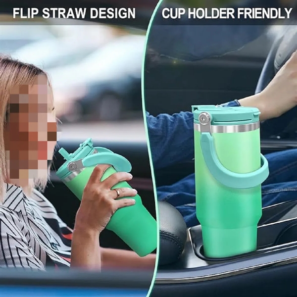 40 Oz Vacuum Insulated Water Bottle with Handle - 40 Oz Vacuum Insulated Water Bottle with Handle - Image 4 of 5