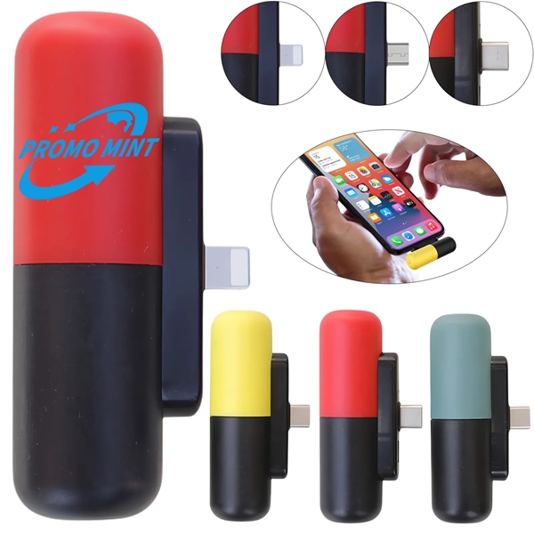 Capsule Mini Portable Power Bank - Capsule Mini Portable Power Bank - Image 0 of 4