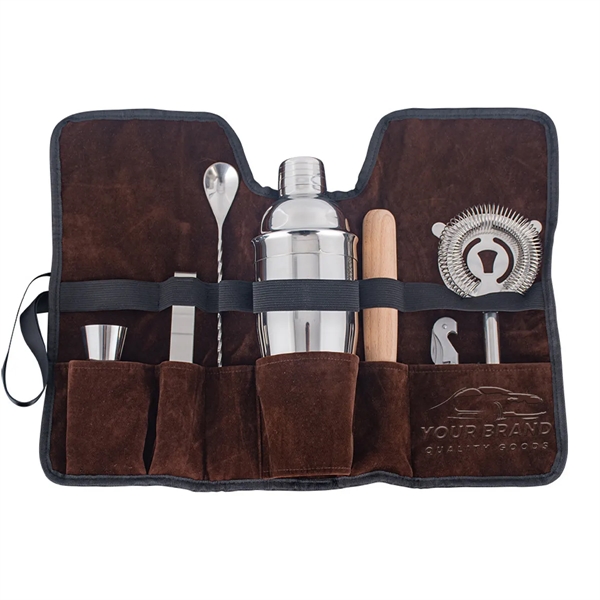 Cocktail Shaker 8-Piece Portable Bar Professional Tool Set - Cocktail Shaker 8-Piece Portable Bar Professional Tool Set - Image 0 of 1