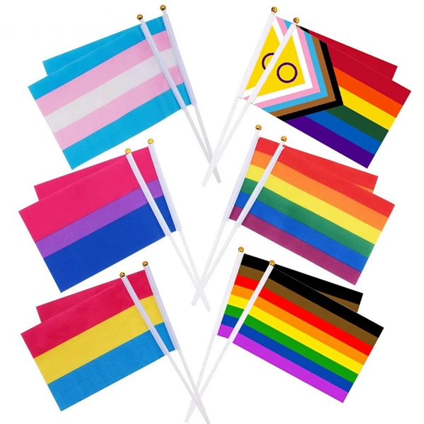 Small LGBTQ Handheld Flags - Small LGBTQ Handheld Flags - Image 1 of 1
