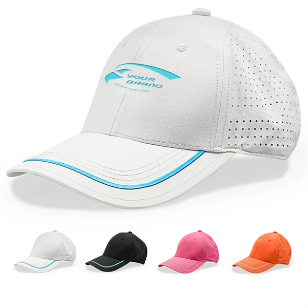 Sun Protection Lightweight Perforated Breathable Golf Cap - Sun Protection Lightweight Perforated Breathable Golf Cap - Image 0 of 3