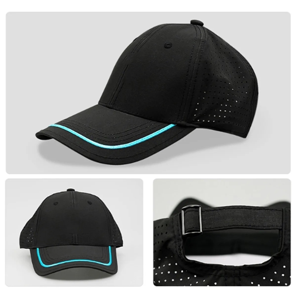 Sun Protection Lightweight Perforated Breathable Golf Cap - Sun Protection Lightweight Perforated Breathable Golf Cap - Image 2 of 3