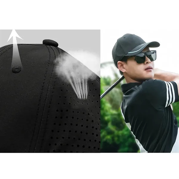 Sun Protection Lightweight Perforated Breathable Golf Cap - Sun Protection Lightweight Perforated Breathable Golf Cap - Image 3 of 3