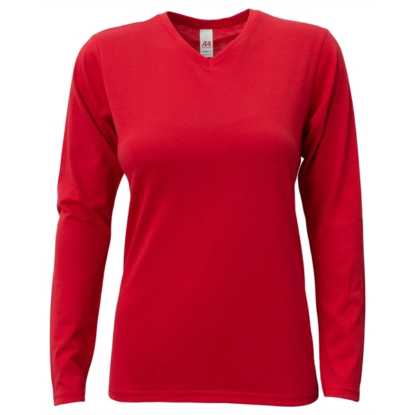 A4 Ladies' Long-Sleeve Softek V-Neck T-Shirt - A4 Ladies' Long-Sleeve Softek V-Neck T-Shirt - Image 24 of 47