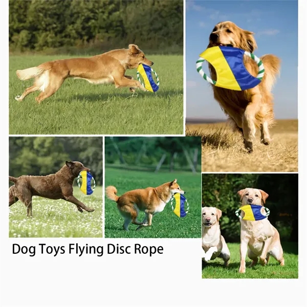 Pet Training Playing Toy Cotton Rope Dog Flying Saucer - Pet Training Playing Toy Cotton Rope Dog Flying Saucer - Image 2 of 2