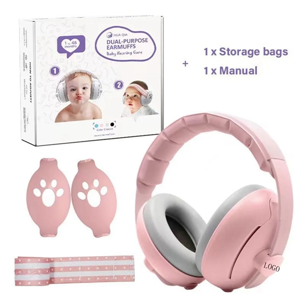 2 in 1 Baby Earmuffs Noise Reduction Headphone - 2 in 1 Baby Earmuffs Noise Reduction Headphone - Image 0 of 5