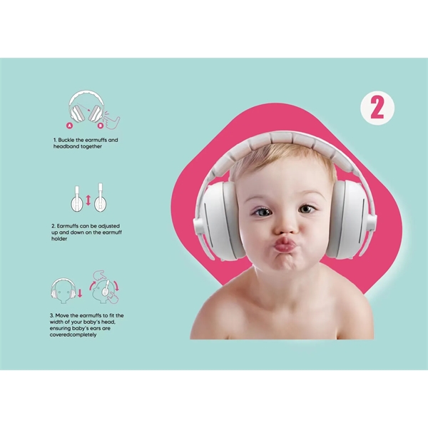 2 in 1 Baby Earmuffs Noise Reduction Headphone - 2 in 1 Baby Earmuffs Noise Reduction Headphone - Image 3 of 5