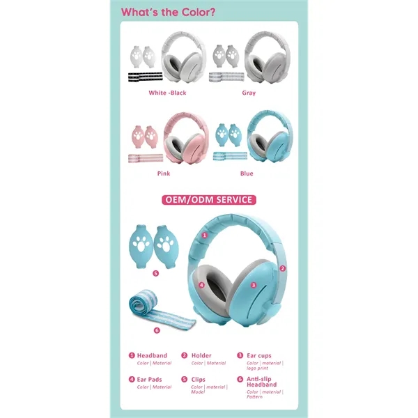 2 in 1 Baby Earmuffs Noise Reduction Headphone - 2 in 1 Baby Earmuffs Noise Reduction Headphone - Image 5 of 5