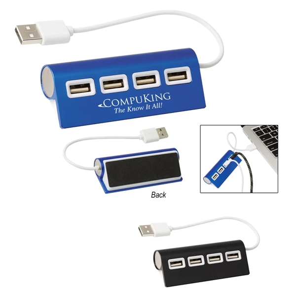 4-Port Aluminum Wave USB Hub - 4-Port Aluminum Wave USB Hub - Image 0 of 9