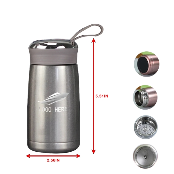 Stainless Swirl 9oz Insulated Twist-Cap Bottle - Stainless Swirl 9oz Insulated Twist-Cap Bottle - Image 1 of 1