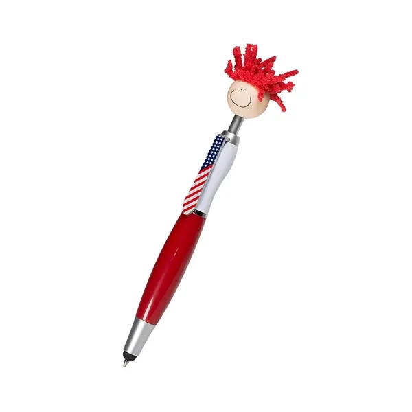 MopToppers Patriotic Screen Cleaner With Stylus Pen - MopToppers Patriotic Screen Cleaner With Stylus Pen - Image 1 of 3