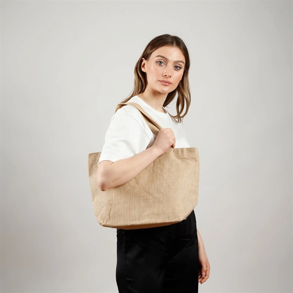 Medium Versatile Jute Tote Bag - Medium Versatile Jute Tote Bag - Image 10 of 12