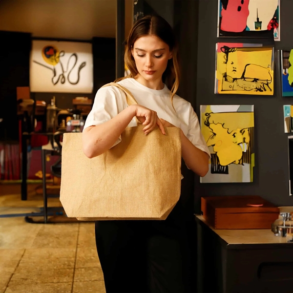 Large Versatile Jute Tote Bag - Large Versatile Jute Tote Bag - Image 13 of 13