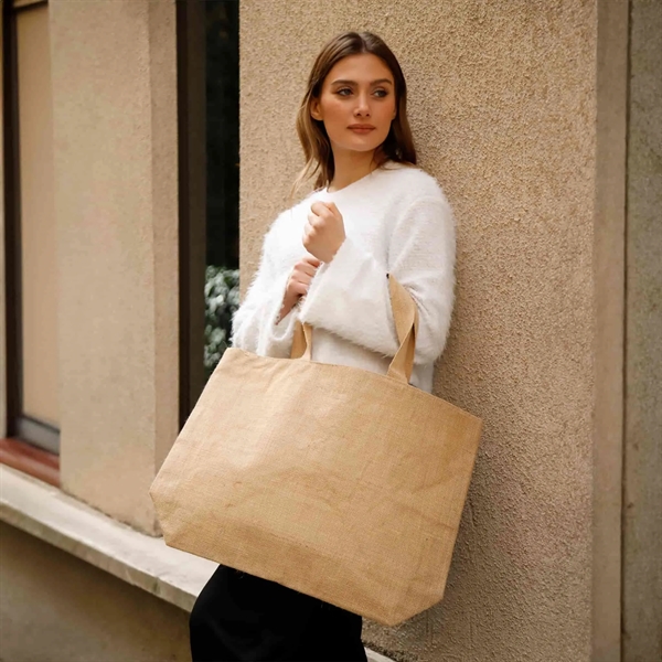 Jumbo Versatile Jute Tote Bag - Jumbo Versatile Jute Tote Bag - Image 11 of 11