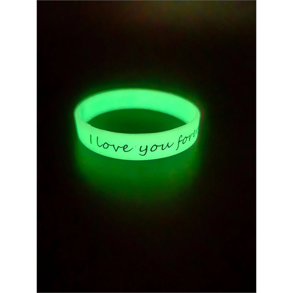 Glow in the dark bracelets silicone rubber wristbands - Glow in the dark bracelets silicone rubber wristbands - Image 1 of 9