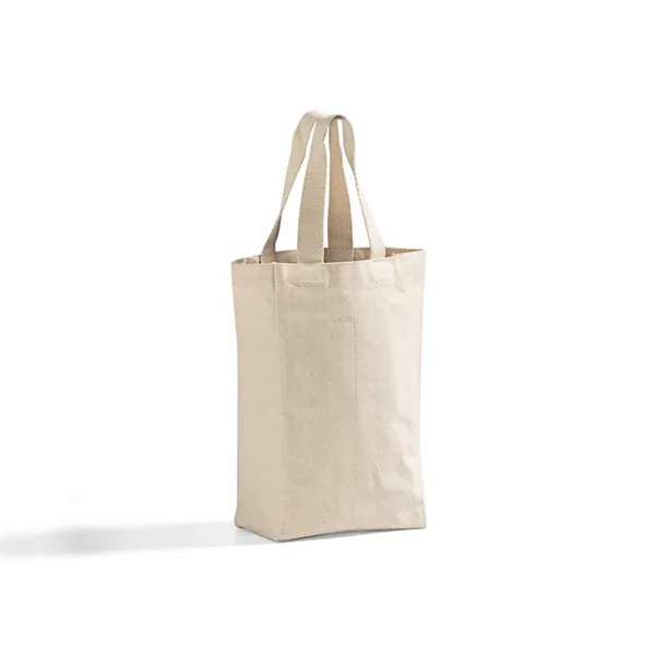 Canvas Double Wine Tote Bag - Canvas Double Wine Tote Bag - Image 3 of 10