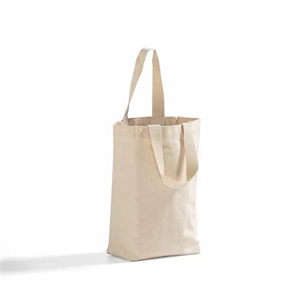 Canvas Double Wine Tote Bag - Canvas Double Wine Tote Bag - Image 4 of 10